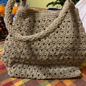NWOT Small crocheted with beads hand purse from Express